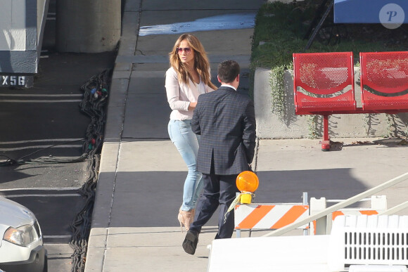 Jennifer Lopez et son petit ami Casper Smart sur le tournage de "Danse avec les stars" à Hollywood, le 16 septembre 2013.