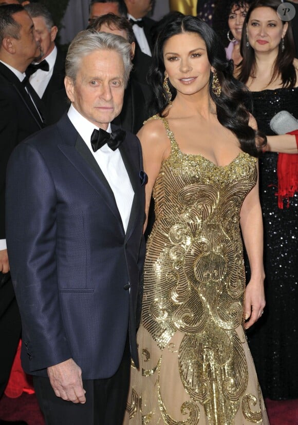 Catherine Zeta Jones et Michael Douglas aux Oscars 2013.