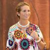 Elena d'Espagne lors de l'inauguration du premier Salon d'art contemporain Summa de Madrid le 19 septembre 2013.