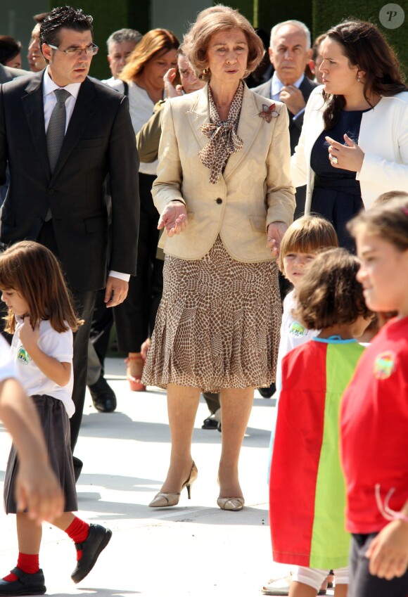 Sofia d'Espagne inaugurant l'année scolaire à Murcie le 19 septembre 2013