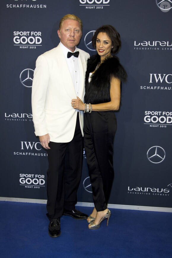 Boris Becker et son épouse Lilly lors du gala de charité des Laureus Sport for Good Night 2013 à l'Olympiahalle de Munich, le 20 septembre 2013