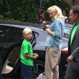 Gwen Stefani, enceinte, accompagne son fils Kingston à l'école le vendredi 20 septembre 2013 à Van Nuys.