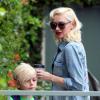 Gwen Stefani, enceinte, accompagne son fils Kingston à l'école le vendredi 20 septembre 2013 à Van Nuys.
