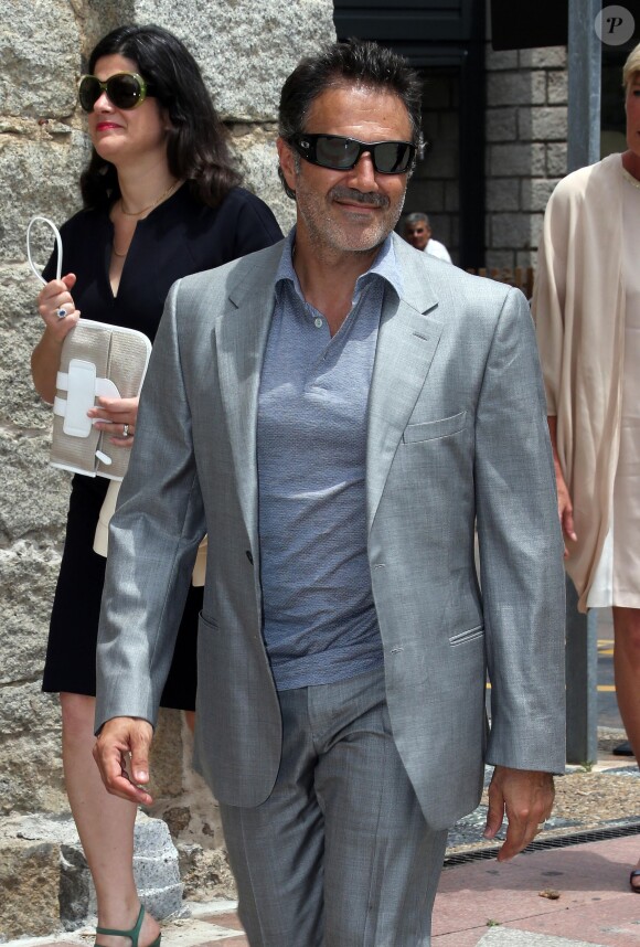 José Garcia lors du mariage de Thomas Langmann et Céline Bosquet en l'église de Porto-Vecchio le 22 juin 2013.