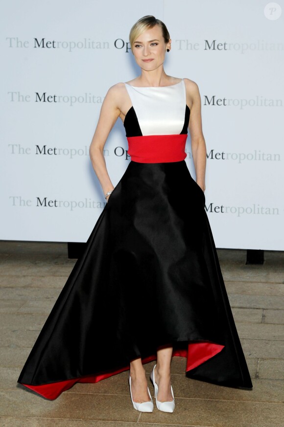 Diane Kruger en Prabal Gurung lors de la soirée du Metropolitan Opera à New York le 23 septembre 2013.