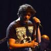 Bertrand Cantat sur scène pour un hommage à Alain Bashuns, à Paris, mars 2013.