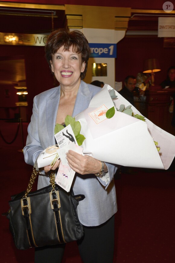 Roselyne Bachelot à la générale du spectacle de Muriel Robin au théâtre de la Porte Saint-Martin à Paris, le 23 septembre 2013.