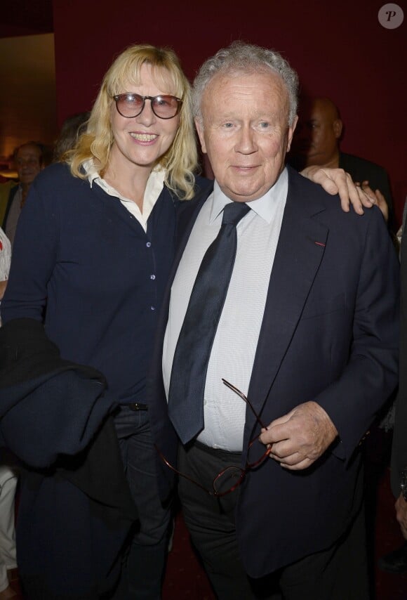Chantal Ladesou, Philippe Bouvard à la générale du spectacle de Muriel Robin au théâtre de la Porte Saint-Martin à Paris, le 23 septembre 2013.