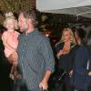 Jessica Simpson, son fiancé Eric Johnson et leur fille Maxwell vont au restaurant, à Los Angeles, le 24 septembre 2013.