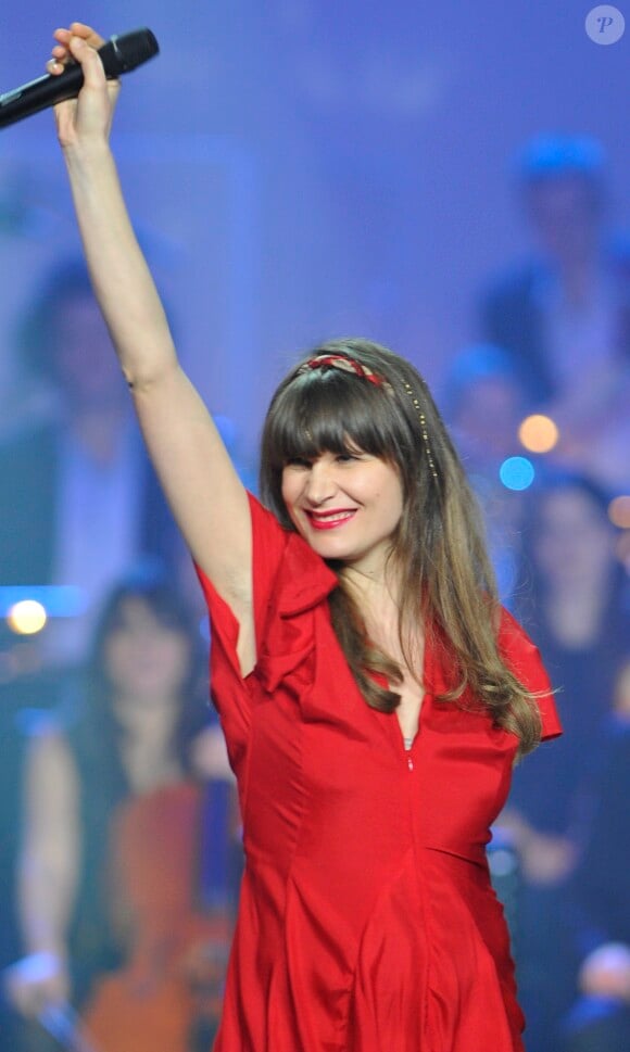 La chanteuse Camille lors de la 28e édition des Victoires de la Musique au Zénith, le 8 février 2013.
