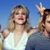 Kurt Cobain, Courtney Love et leur fille Frances lors des MTV Video Music Awards, à Los Angeles le 2 septembre 1993.