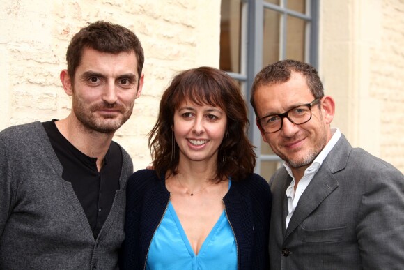Le réalisateur Alexandre Coffre, Valérie Bonneton et Dany Boon lors de la présentation du film Eyjafjallajökull à Lille le 20 septembre 2013