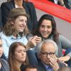Pierre Sarkozy et son amie lors du match de football PSG - Toulouse au Parc des princes, le 28 septembre 2013