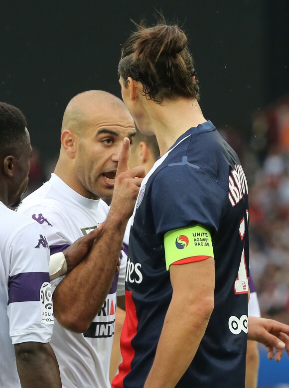 Zlatan Ibrahimovic lors du match de football PSG - Toulouse au Parc des princes, le 28 septembre 2013