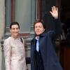 Paul McCartney et sa femme Nancy Shevell arrivent au défilé Stella McCartney à Paris le 30 septembre 2013