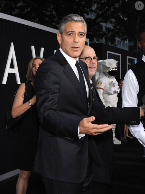 George Clooney lors de la première de Gravity à New York, le 1er octobre 2013.
