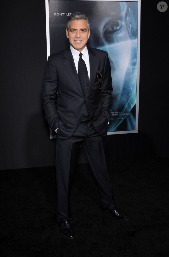George Clooney lors de la première de Gravity à New York, le 1er octobre 2013.