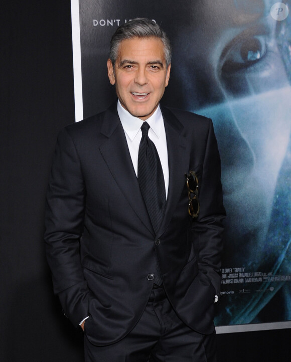 George Clooney lors de la première de Gravity à New York, le 1er octobre 2013.