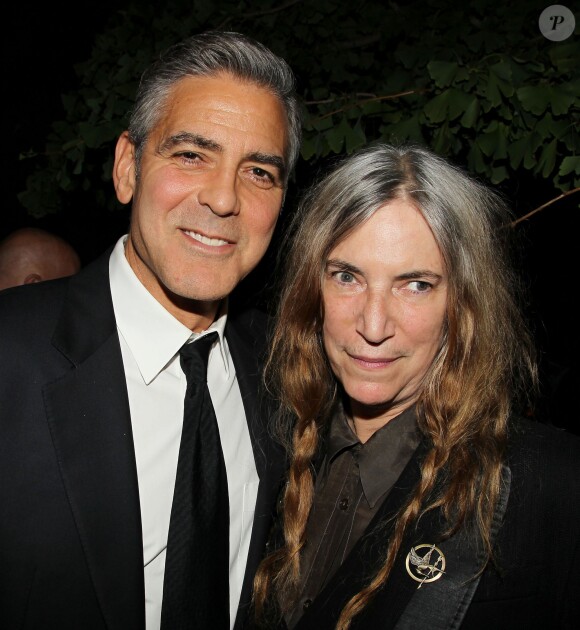 George Clooney et Patti Smith lors de la première de Gravity à New York, le 1er octobre 2013.