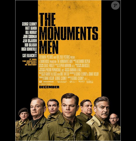 Première affiche du film The Monuments Men
