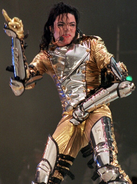 Michael Jackson en concert en Allemagne, le 15 juin 1997.