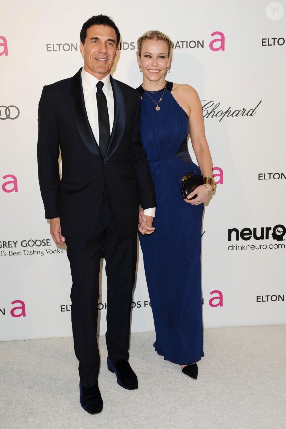 Andre Balazs et Chelsea Handler à Los Angeles, le 24 février 2013.