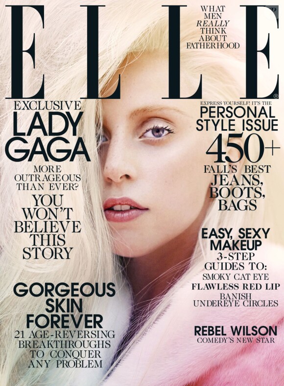 Lady Gaga photographiée par Ruth Hogben pour le magazine Elle d'octobre 2013.