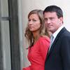 Manuel Valls et sa femme Anne Gravoin à l'Elysee a Paris le 3 septembre 201
