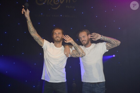 M. Pokora inaugure sa statue de cire au musée Grévin à Paris, le 7 octobre 2013.
