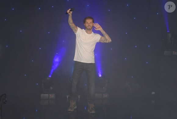 M. Pokora inaugure sa statue de cire au musée Grévin à Paris, le 7 octobre 2013.