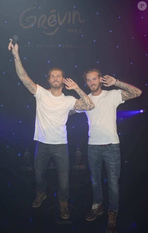 M. Pokora inaugure sa statue de cire au musée Grévin à Paris, le 7 octobre 2013.