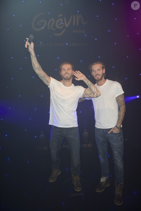 M. Pokora inaugure sa statue de cire au musée Grévin à Paris, le 7 octobre 2013.