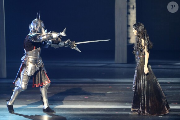 Exclu - Premier jour du spectacle musical "Robin des Bois, Ne renoncez jamais" au Palais des Congrès à Paris, le 26 Septembre 2013.
