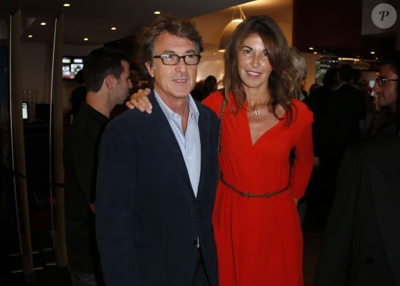 François Cluzet et sa femme Narjiss lors de la présentation du film En solitaire, dans le cadre du festival des jeunes réalisateurs de Saint-Jean-de-Luz le 8 octobre 2013