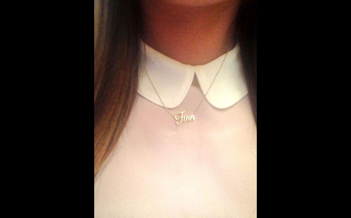 Photo Lea Michele et son collier Finn Twitter le 23 ao t 2013