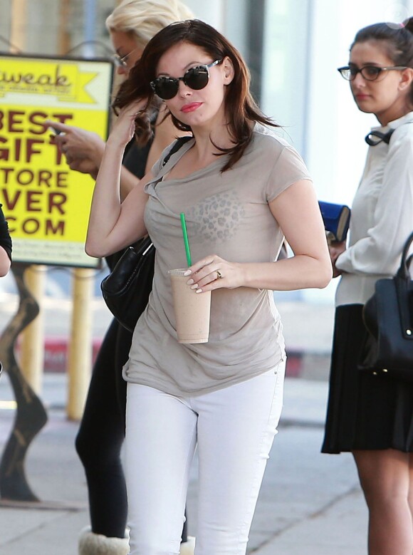 Rose McGowan à West Hollywood, le 11 octobre 2013.