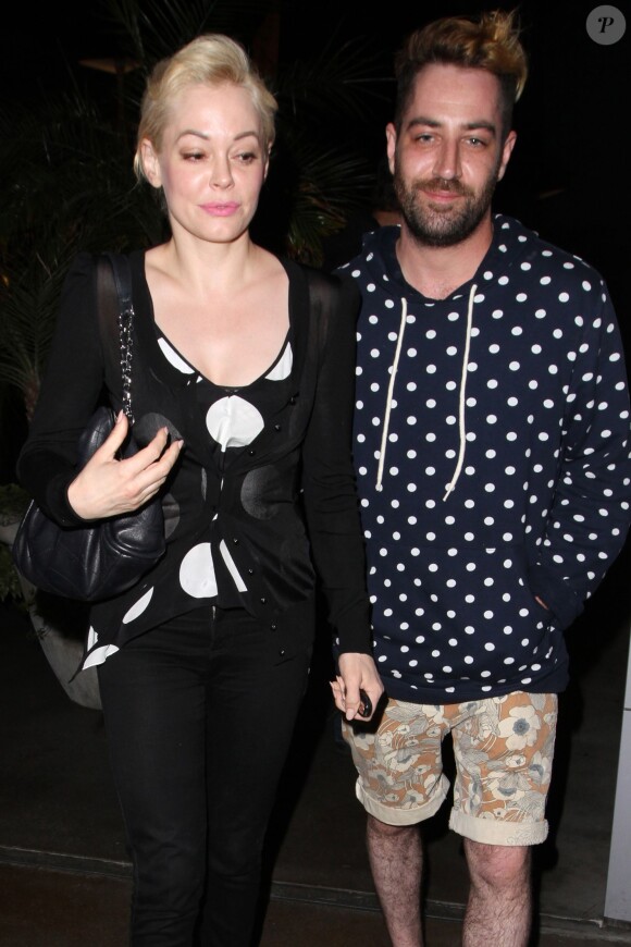 Rose McGowan et son boyfriend Davey Detail à Los Angeles, le 12 mai 2013.