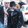 Madonna et ses enfants Rocco, Mercy et David se rendant au centre de la Kabbale de New York le samedi 12 octobre 2013.