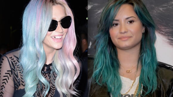 Kesha et Demi Lovato : Jumelles capillaires, l'important c'est le bleu...