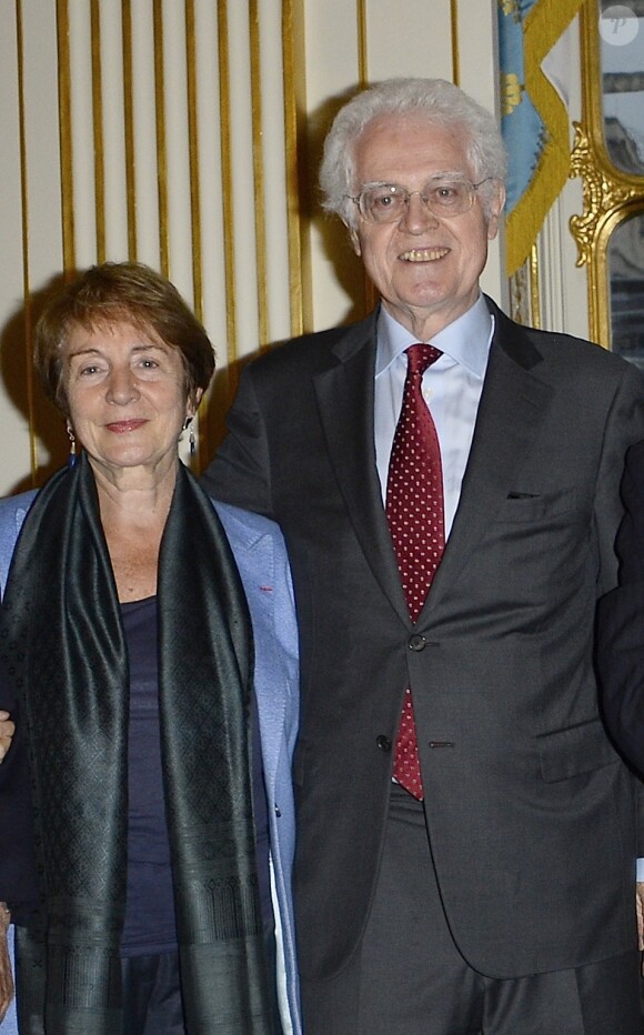 Catherine Tasca et Lionel Jospin au ministère de la culture à Paris, le 15 octobre 2013.