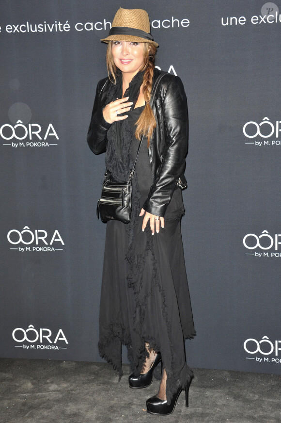 Hélène Ségara à la soirée de lancement de la collection "Oora by M. Pokora" en exclusivité chez Cache-Cache, au Pavillon Gabriel à Paris, le 5 septembre 2013.