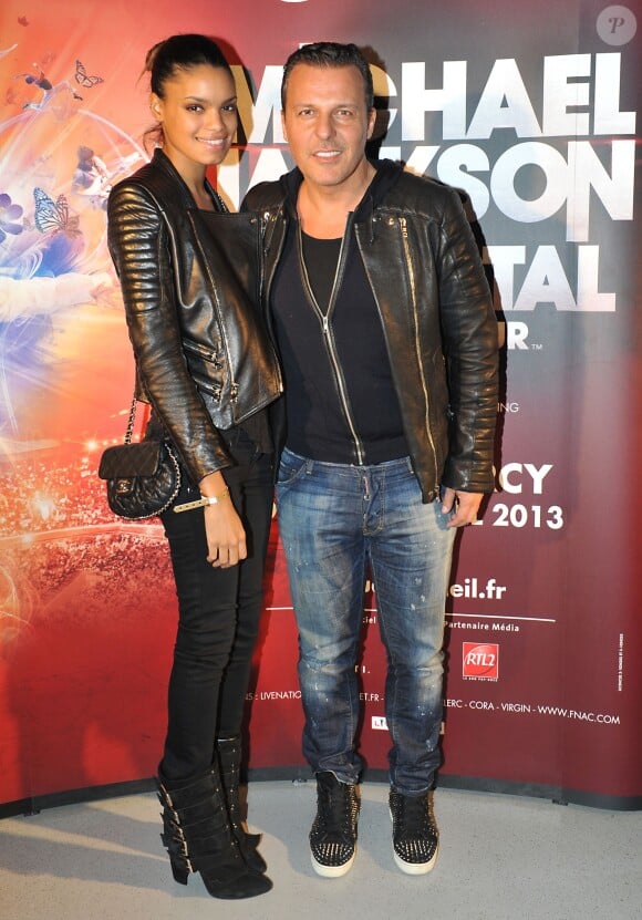 Jean Roch et sa compagne Anaïs à Paris en avril 2013 lors du spectacle - Michael Jackson "Immortal World Tour" par le Cirque du Soleil au Palais Omnisports de Bercy