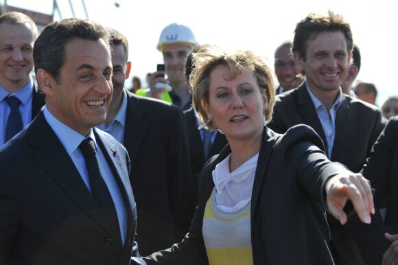 Nicolas Sarkozy et Nadine Morano à Toul-Rosieres, le 2 avril 2012