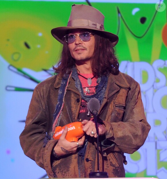 Johnny Depp lors des Kids Choice Awards à Los Angeles le 23 mars 2013