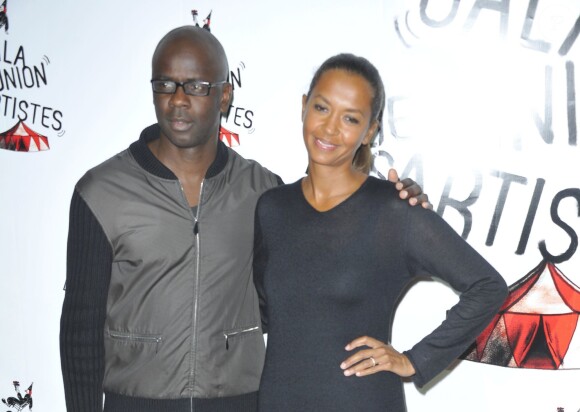 Lilian Thuram, Karine Le Marchand ensemble au 51eme Gala de l'Union Des Artistes au Cirque Alexis Gruss à Paris le 12 Novembre 2012