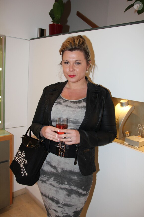 Cindy Lopes (Secret Story 3) - Soirée d'Axel Jumahong, createur de Junlon Joaillerie à la galerie Royale à Paris le 23 mai 2013.