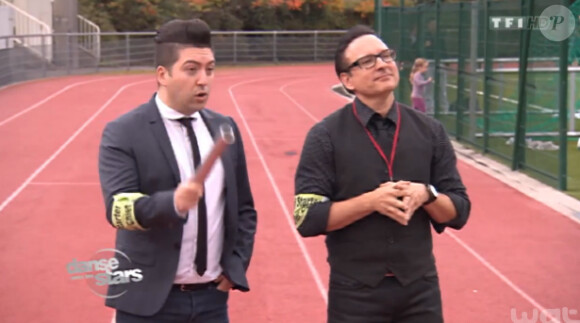 Chris Marques et Jean-Marc Généreux expliquent un challenge du prime du samedi 26 octobre, le relais samba !