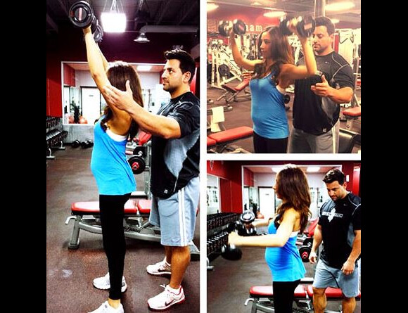 Danielle Jonas fait de l'exercice, photo Instagram, le 24 octobre 2013.