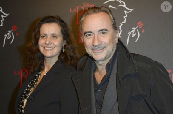 Antoine Duléry et sa femme Pascale Pouzadoux - Générale de la comédie musicale "La Belle et la Bête" au Théâtre Mogador à Paris le 24 octobre 2013.