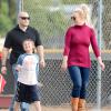 Britney Spears et Kevin Federline assistent à un match de football de leurs enfants à Los Angeles, le samedi 26 octobre 2013.